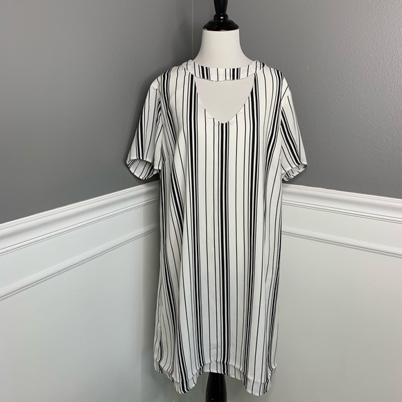 Skies Are Blue Dresses & Skirts - SOLD Skies Are Blue Black White Striped Dress XL